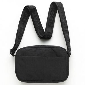 BAGGU Black Crossbody Camera Bag with Logo Strap